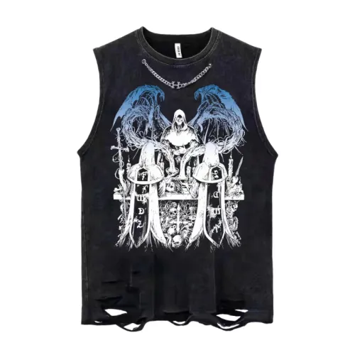 Retro Large Size Personalized Sleeveless Vest