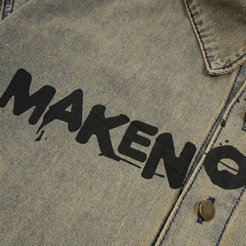 Washed Denim Short Sleeved Shirt-2