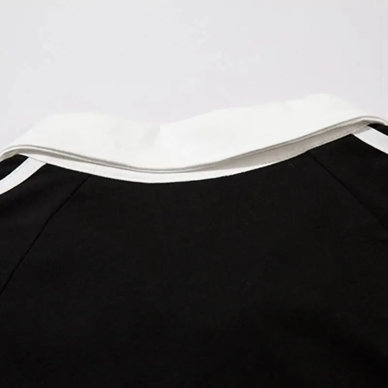 Loose Trendy Short Sleeve Polo Shirt-7