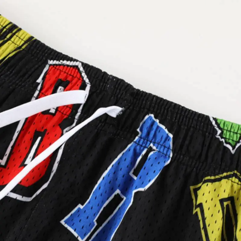 Graffiti Breathable Double Layer Shorts-4