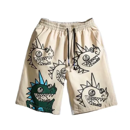 Hip-Hop Cartoon Dinosaur Print Sports Pants