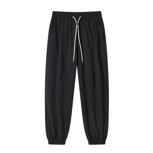 Thin Ice Silk Drawstring Ankle Pants