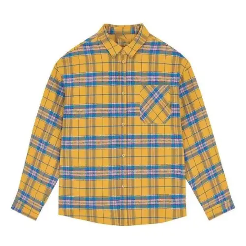 Yellow Versatile Plaid Shirt