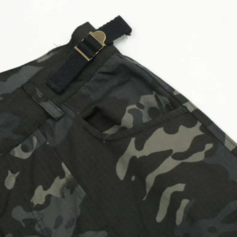 Drawstring Camouflage Cargo Pants-2