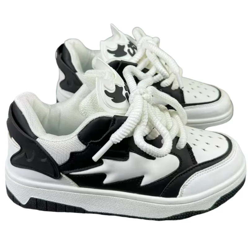 Contrast Color Thick Bottom Sports Shoes-3