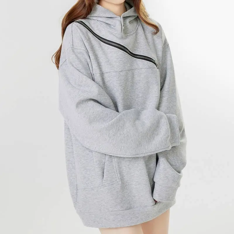 Zipper Design Hoodie-3