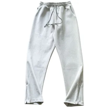 Double sided Solid Color Zipper Pants