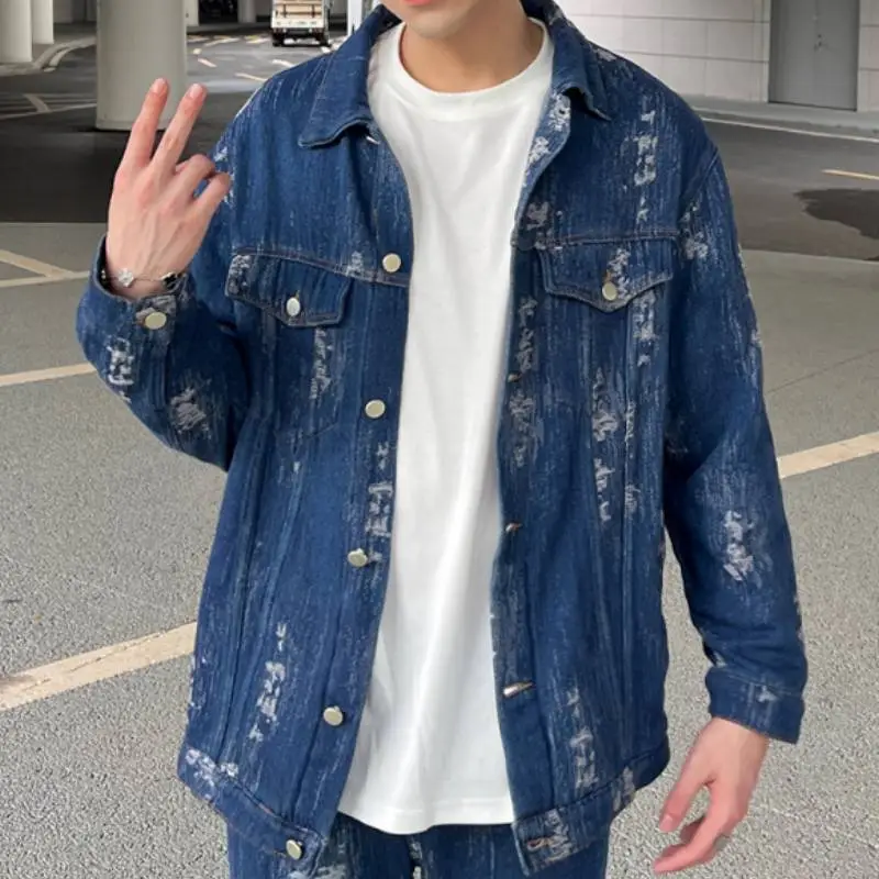 HELIPORT Tassel vintage distressed denim jacket-2