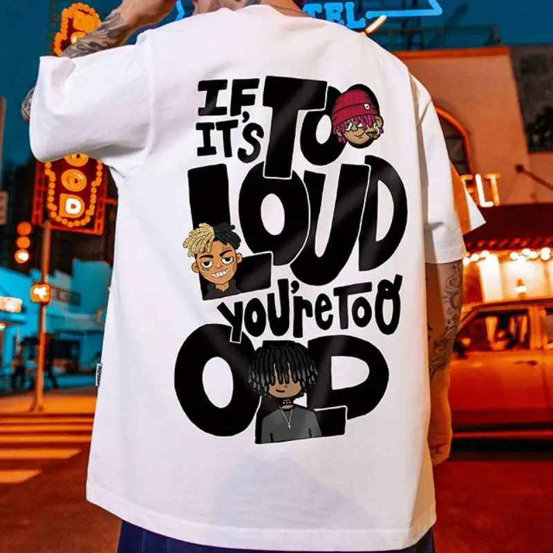 Crewneck Oversized Casual Hip hop Trendy T shirt-2
