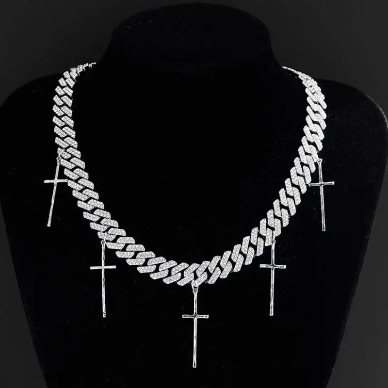 Alloy Diamond Hip Hop Necklace Cubac-5
