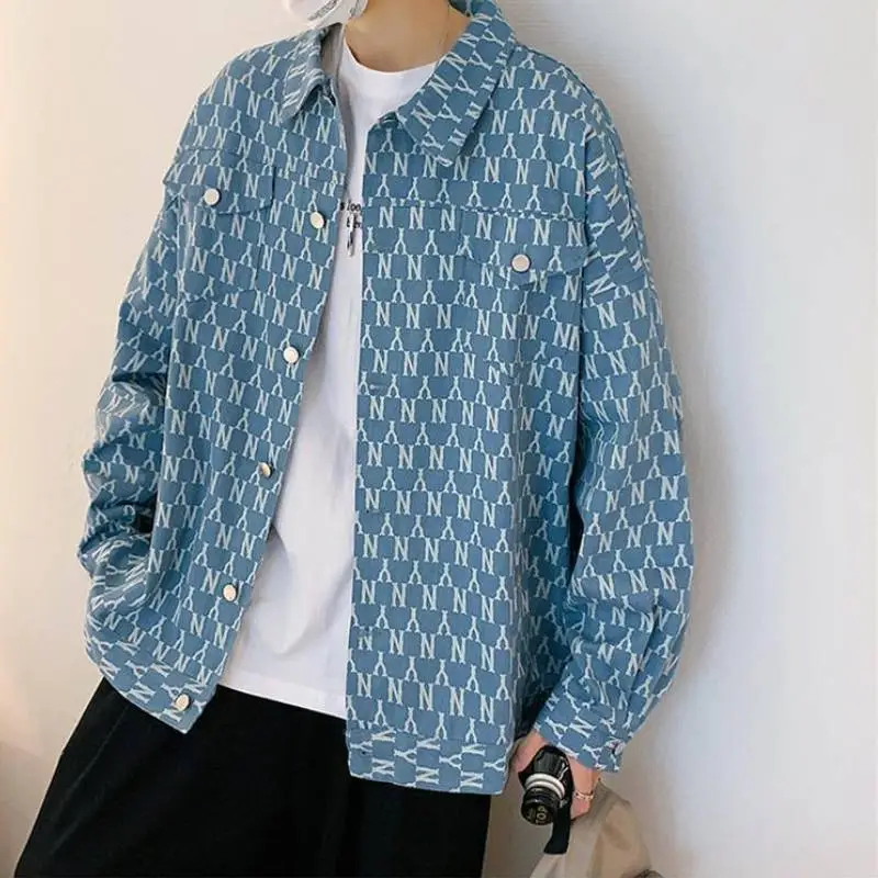 Full Print Denim Jacket-1