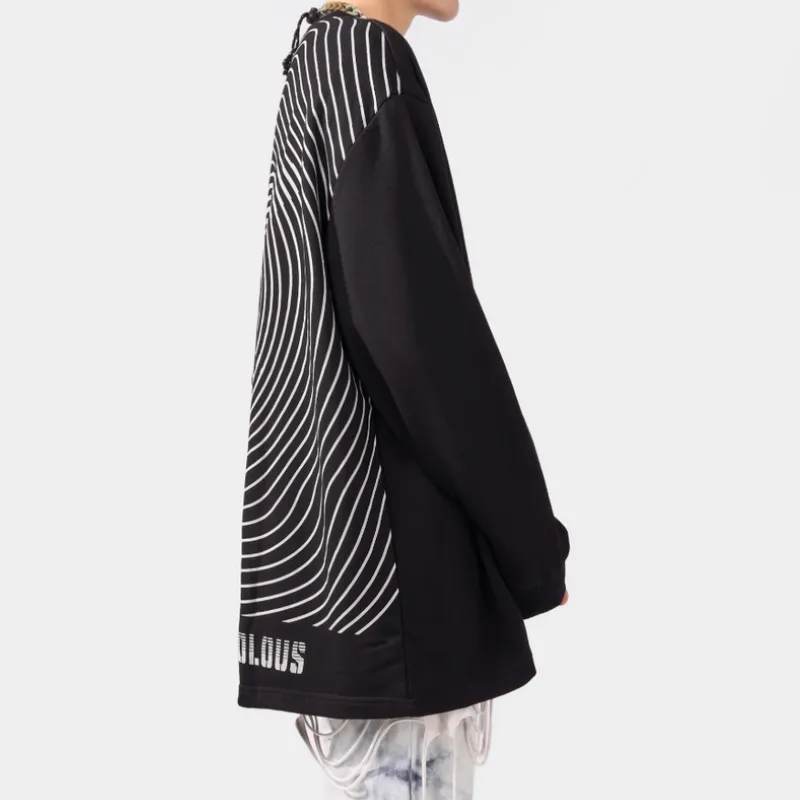 Basic Round Neck Pullover Printed Thin Sweater-7