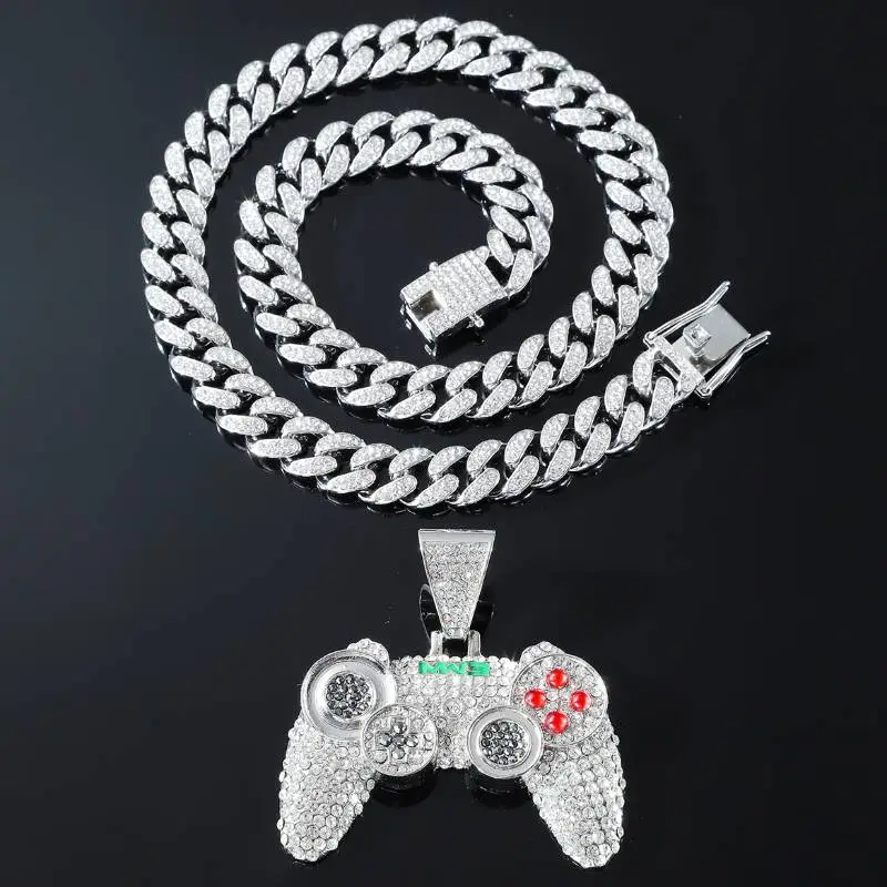 Full Diamond Pendant Necklace-2