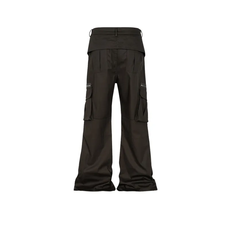 Neutral Casual Multi Pocket Pants-3