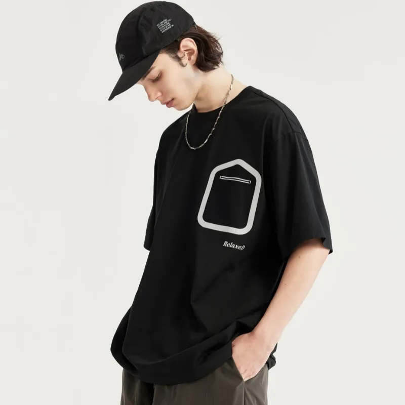 Adhesive Pocket Hydrogen T shirt Spring/Summer Tide Brand New Light Technology Self developed Fabric Short sleeved-2
