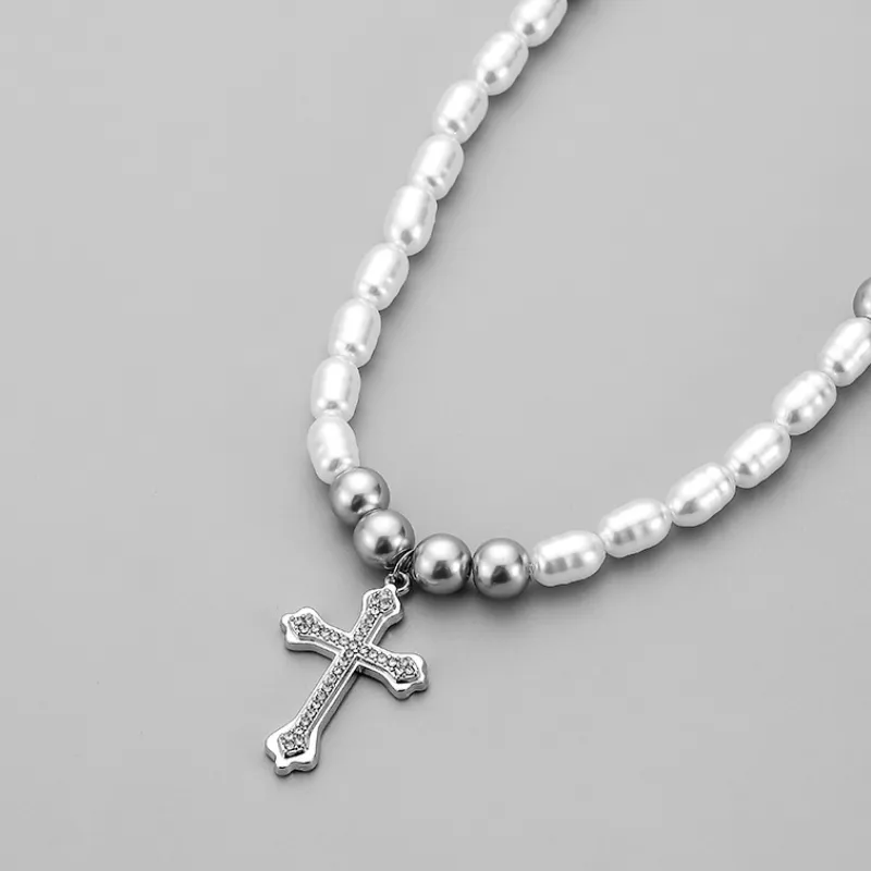 Hip Hop Baroque Pearl Necklace-3