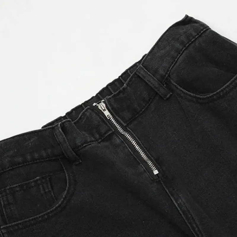 Hip Hop Distressed Straight Jeans-5