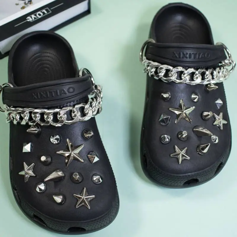 Punk Style Rivet Shoe Buckle Set-1