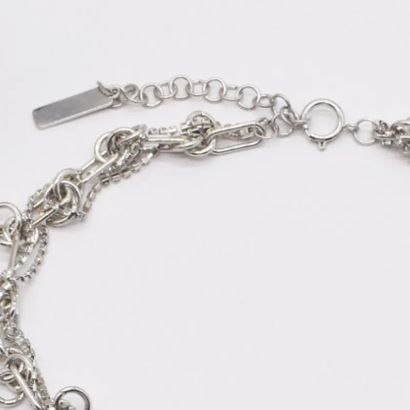 Hip Hop Silver Tassel Necklace-3