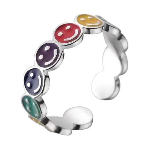 Rainbow Smiley Face Ring