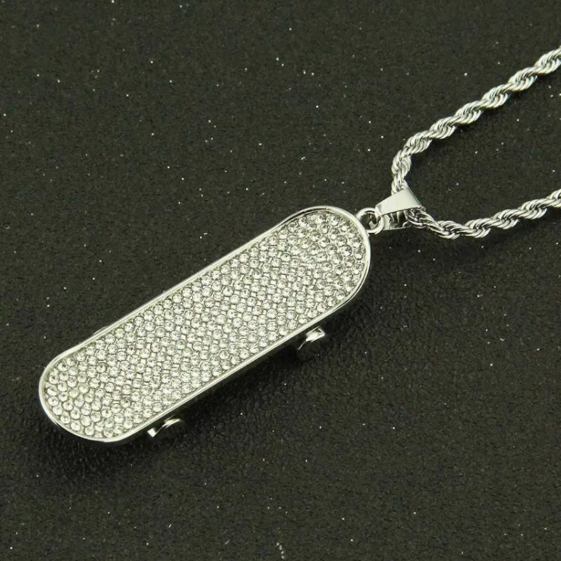 Skateboard Pendant Necklace-1