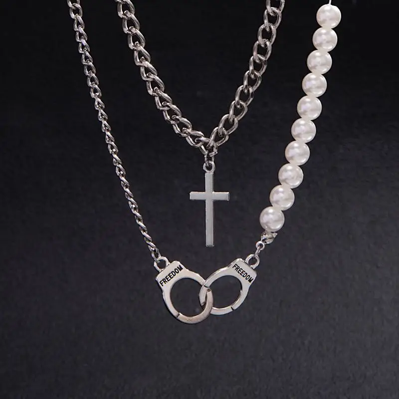 Pearl Stitching Necklace-3