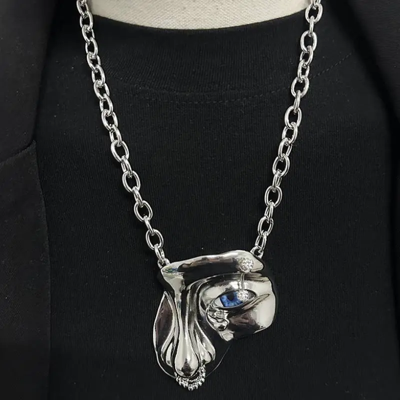 Exaggerated Hip Hop Pendant Necklace-1