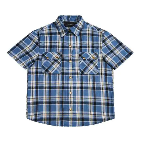 Plaid Short-Sleeved Trend Leisure Loose Work Shirt