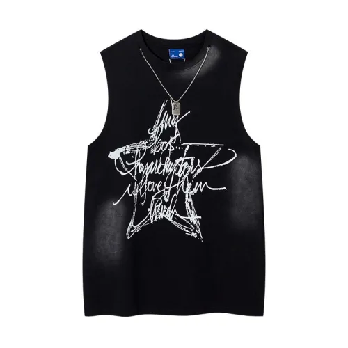 Casual Letter Print Decorative Vest