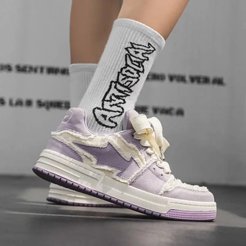 Trendy Thick Bottom Skateboard Shoes-2