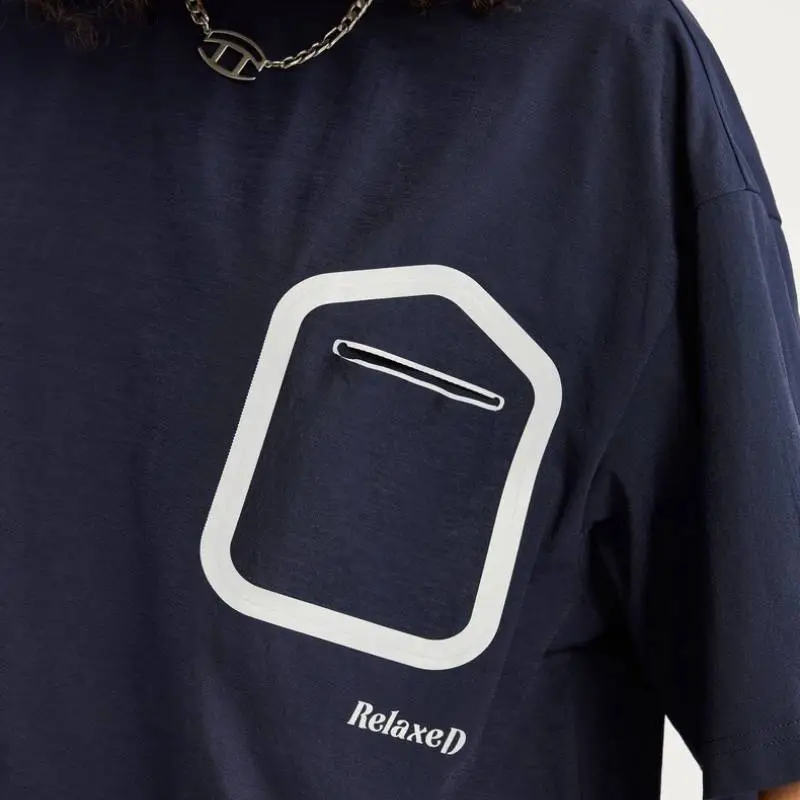 Adhesive Pocket Hydrogen T shirt Spring/Summer Tide Brand New Light Technology Self developed Fabric Short sleeved-5