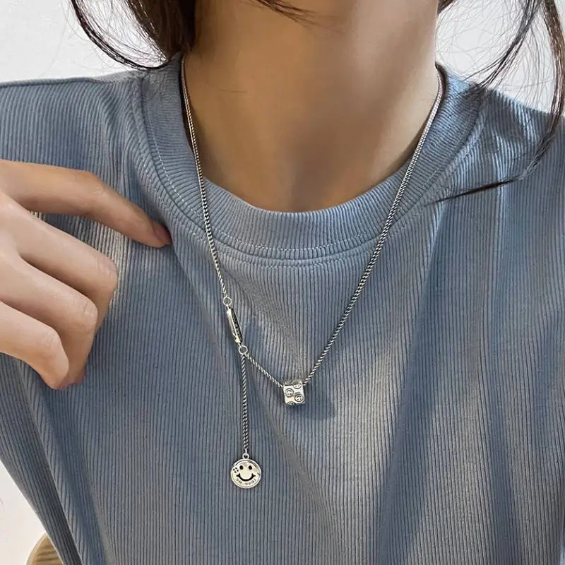 Trendy Smiley Face Necklace-1
