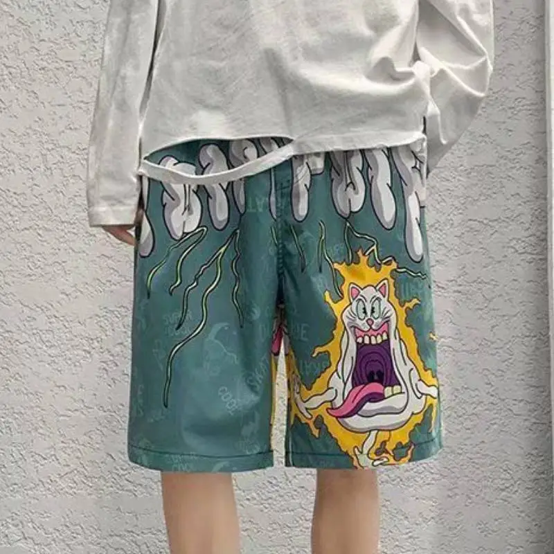 Trendy Graffiti Hip Hop Shorts-1