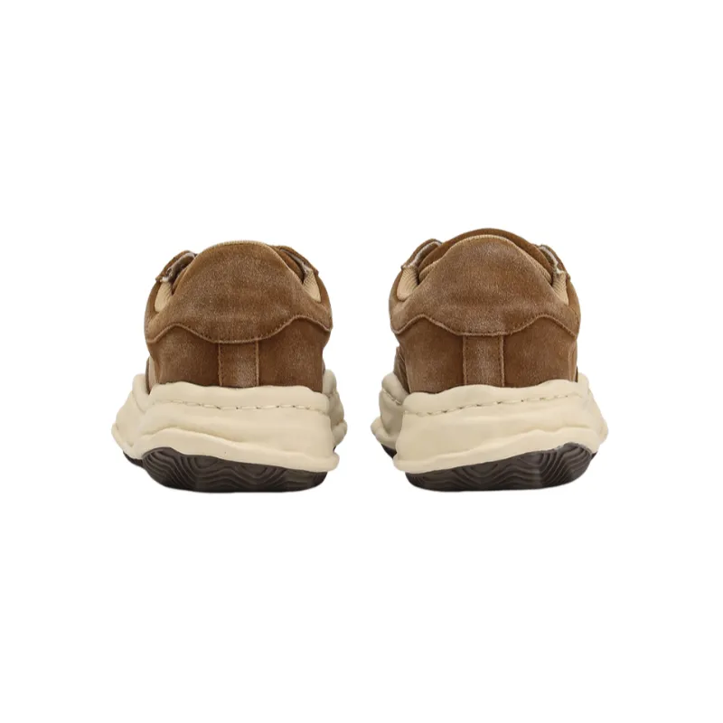 Shell Head Washed Niche Stitching Retro Thick Bottom Low top Board Shoes-3