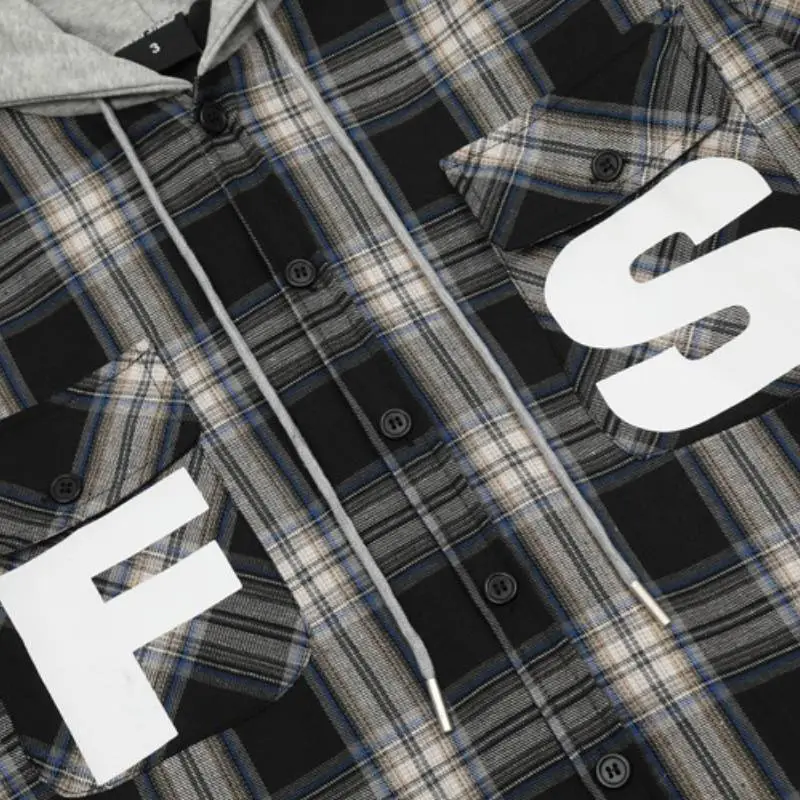 Contrasting Stitching Letter Print Jacket-3
