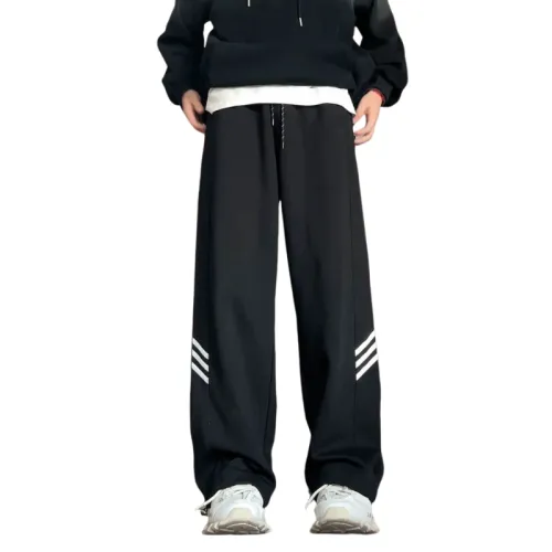 Drawstring Striped High Street Casual Sports Pants