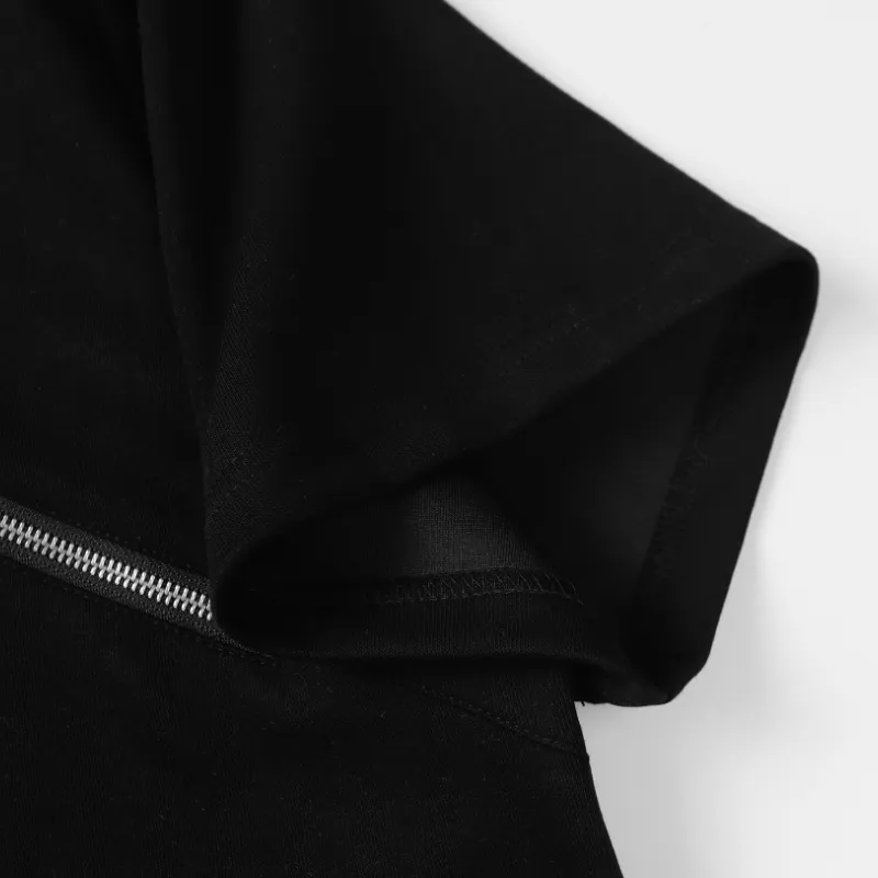 Trendy Niche Zipper T Shirt-5