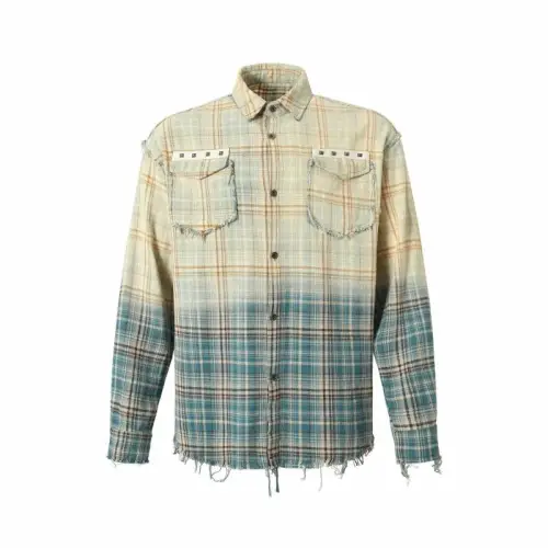 Loose Beach Patchwork Long Sleeve Shirt