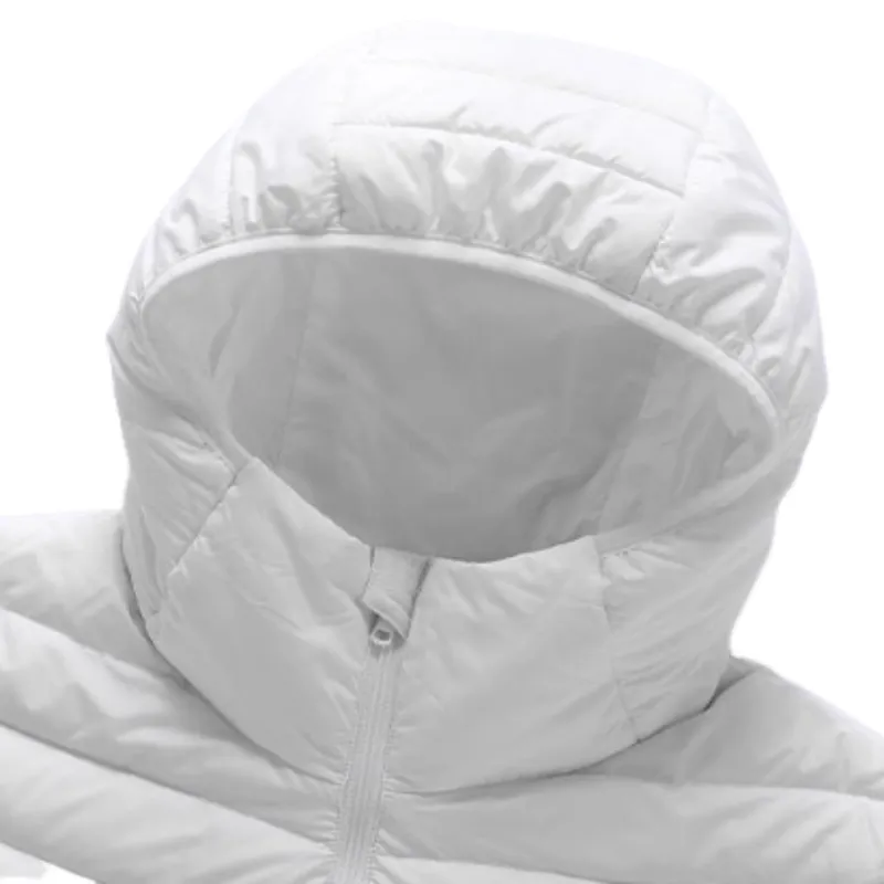 Short Gradient Warm Hooded Down Jacket-6