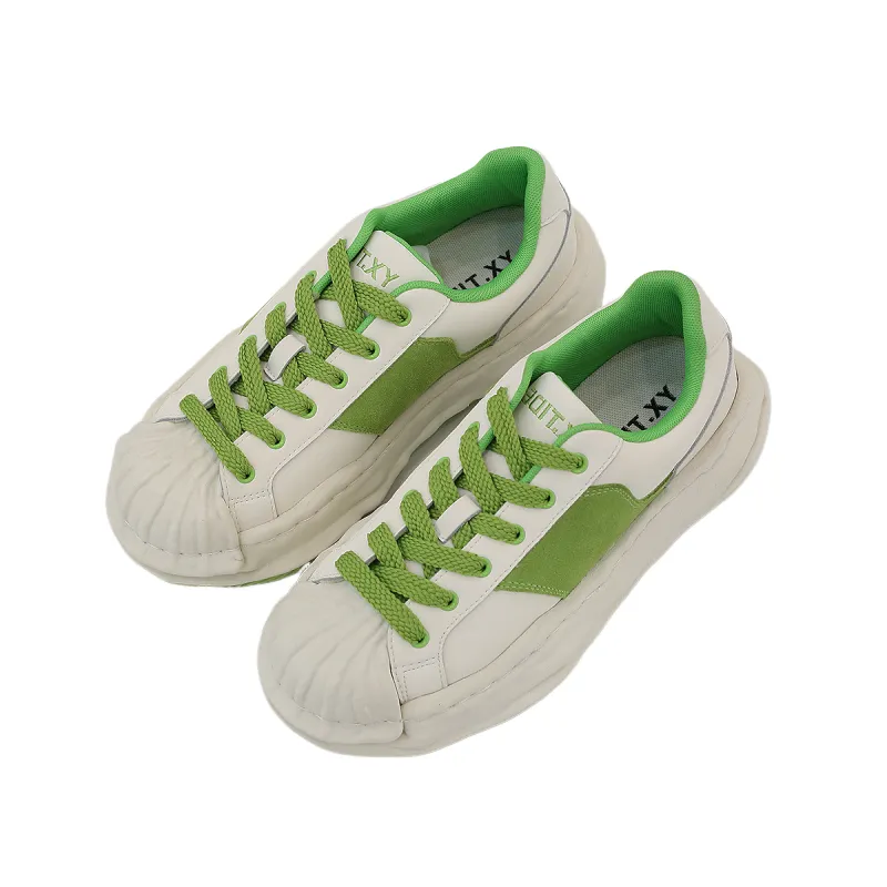 Retro Thick Bottom Couple Low Top Shoes-1