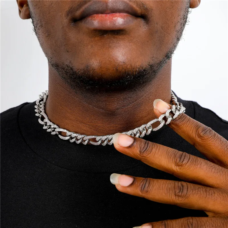 Hip Hop Splicing Cuban Zircon Rap Necklace-4