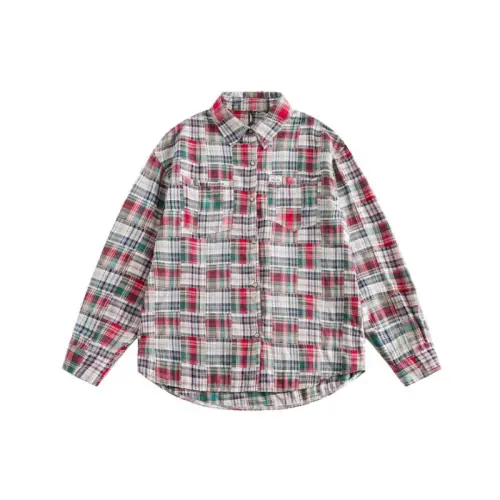 Street Cotton Long Sleeve Plaid Shirt