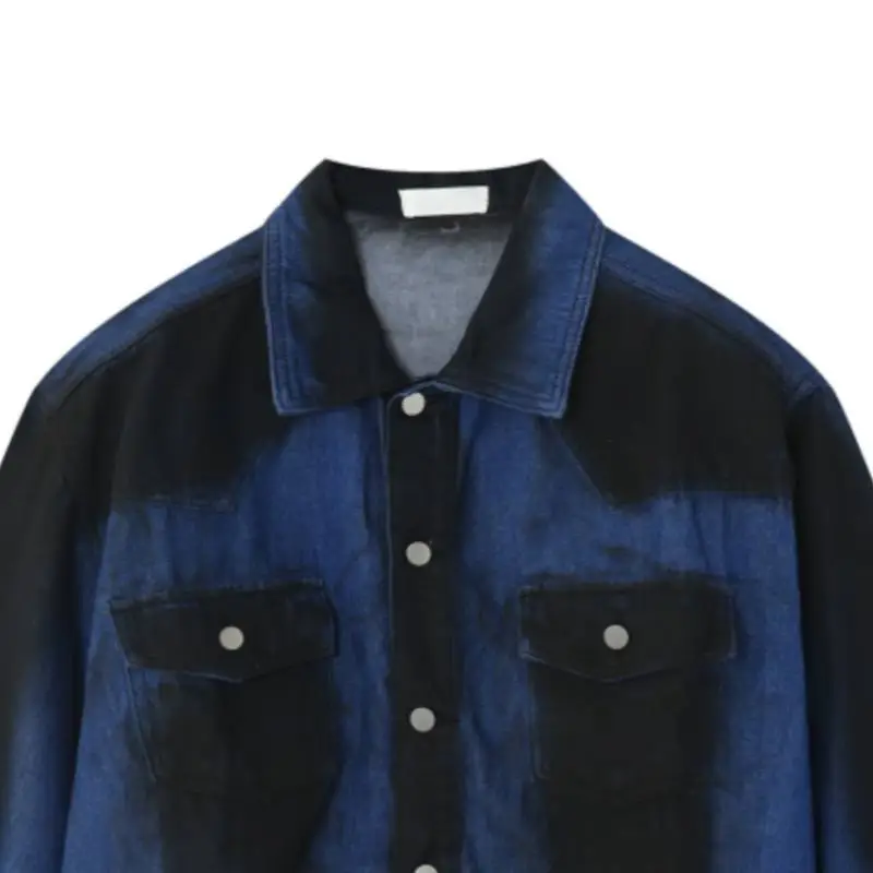 Loose Retro Blue Denim Jacket and Trouser-3