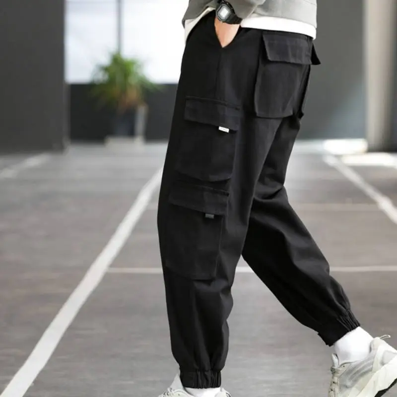 Plus Size Loose Multi pocket Pants-3