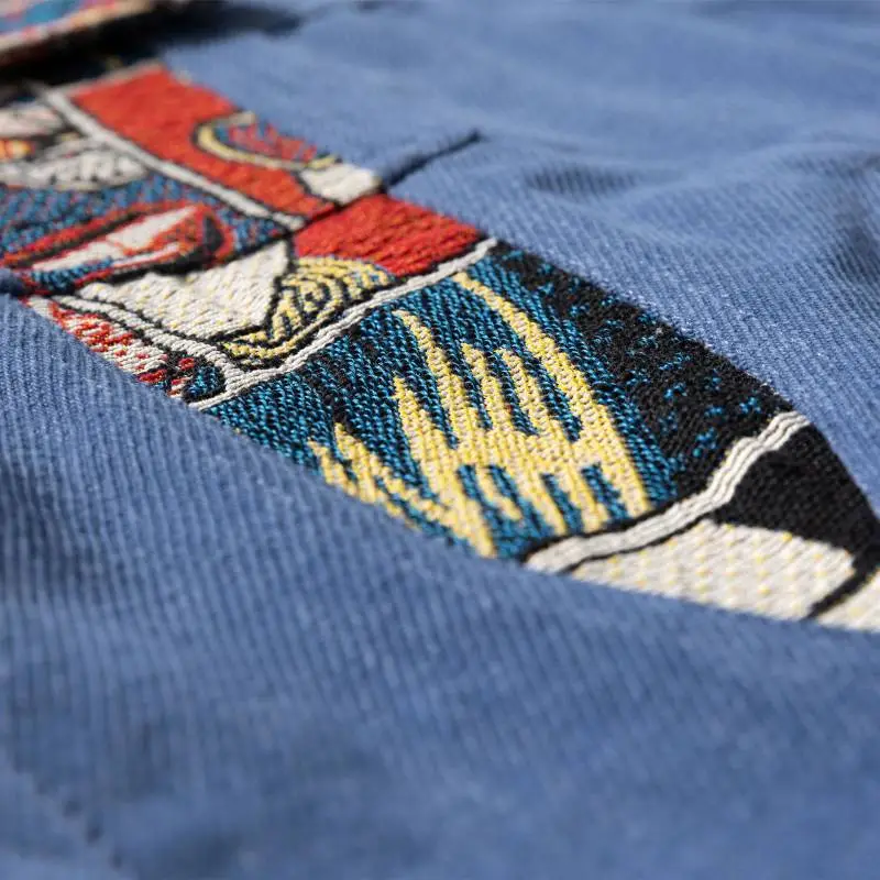 Trendy Retro Lapel Stitching Workwear Jacket-2