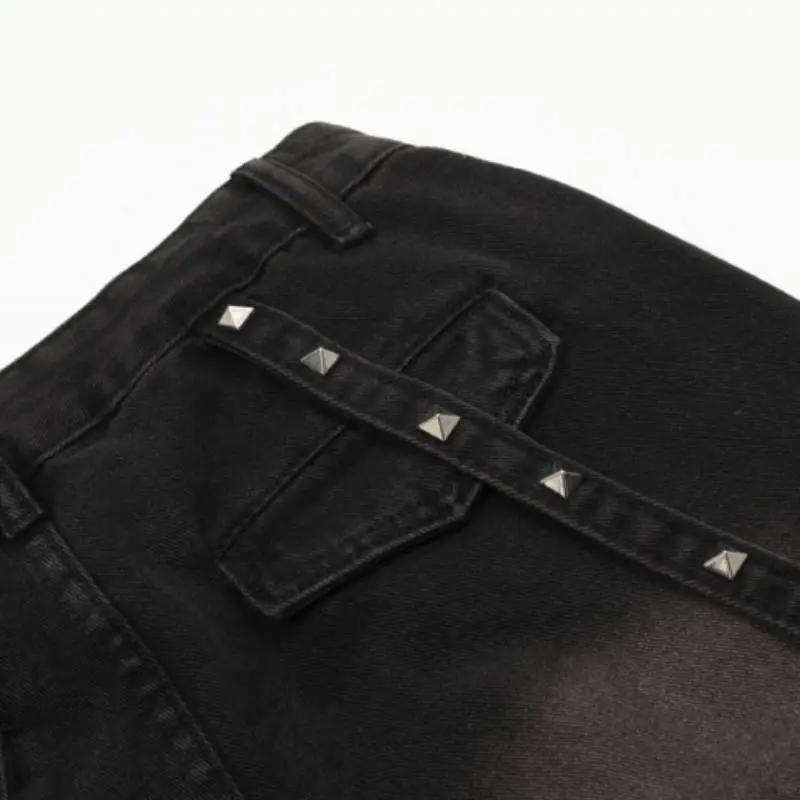 Trendy Loose Multi Pocket Jeans-7