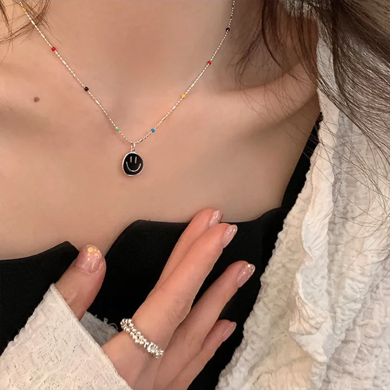 Fashionable Smiley Face Necklace-6