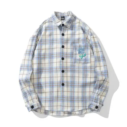 New Fashion Brand Light Green Plaid WoolenThickened Jacket