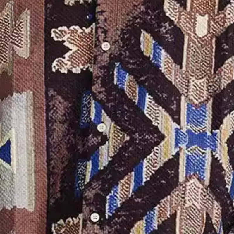 Tribal Seersucker Loose Shirt-3