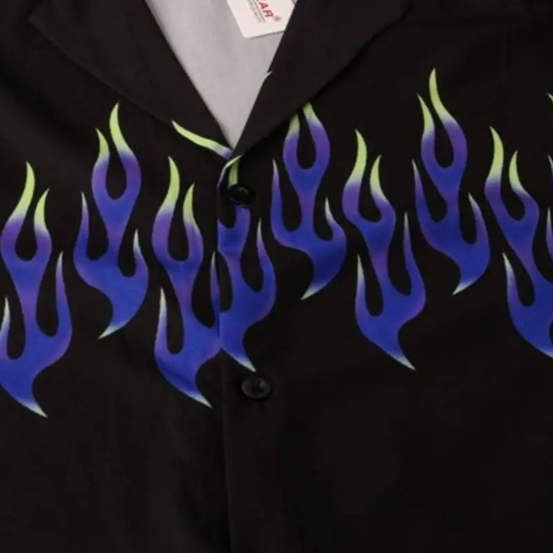 Trendy Digital Printing Flame Casual Short-2